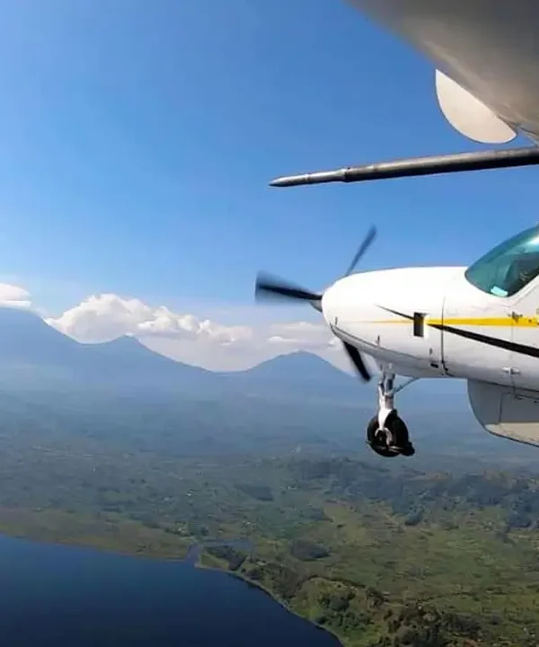 flying over bwindi